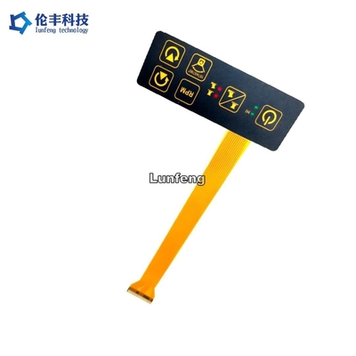 قیمت خوب صفحه کلید غشایی سفارشی 0.188mm PET 1.0mm Pitch با گنبدهای فلزی آنلاین