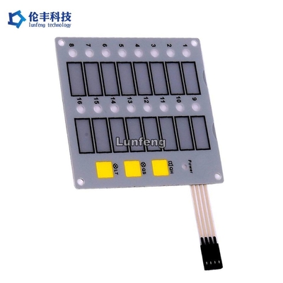 قیمت خوب صفحه کلید غشای LED سفید سفارشی با سطح حفاظت IP65 آنلاین