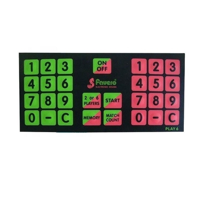 قیمت خوب رنگ سفید/قرمز/سبز/آبی ال ای دی PET Membrane Switch چاپ صفحه ابریشم برای نیازهای کسب و کار شما آنلاین