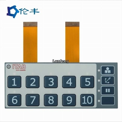 قیمت خوب صفحه کلید سوئیچ لمسی دکمه برجسته سوئیچ غشایی LEDهای خاکستری FPC آنلاین
