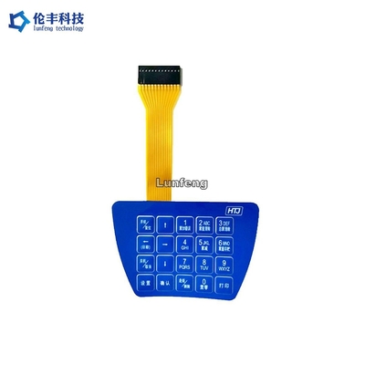 کلید OEM Metal Dome Membrane Switch 1.0mm Pitch Metal Dome Tactile Switch