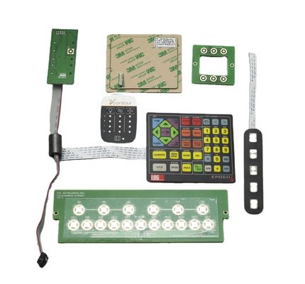 قیمت خوب صفحه کلید غشا ضد آب با پشتیبان چسب دار 3M، دکمه های تکثیر بالش، و رابط سفارشی برای برنامه های کاربردی صنعتی آنلاین