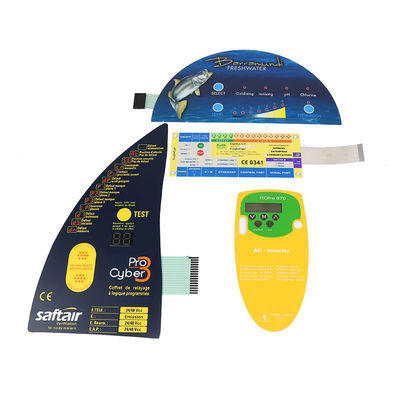 قیمت خوب لوازم خانگی PET غشایی سوئیچ با جریان LED 20mA راه حل بادوام برای پنل های کنترل صنعتی پزشکی آنلاین