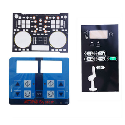 0.005-0.030 اینچ ضخامت پانل کنترل صنعتی پوشش گرافیکی با درمان سطح درخشان