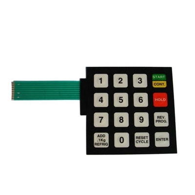 صفحه کلید غشا LED سطح حفاظت IP65 با 2.54mm Pitch و رنگ LED سفید