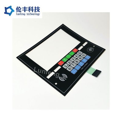 قیمت خوب تکنولوژی چاپ صفحه ابریشمی PET Membrane Switch سفارشی و مات برای عملکرد دقیق آنلاین