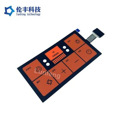 قیمت خوب سوئیچ غشا مسطح با 1 میلیون چرخه عمر و مواد PET / PC / PVC برای کاربردهای صنعتی آنلاین