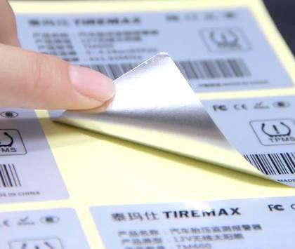 قیمت خوب Silver Sticker Label with Temperature Resistance Up To 80°C, Permanent Or Removable Adhesive for Smooth Surfaces آنلاین
