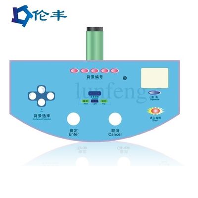 Pantone Flat Membrane Touch Panel Control Panel Control Pantone LED Control Panel Overlay Printing